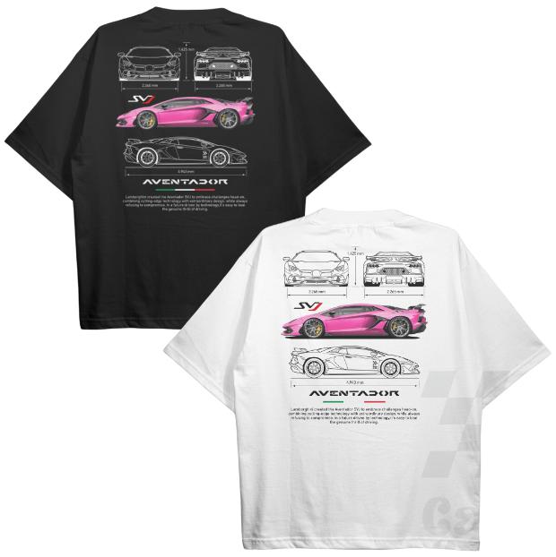 Drive in Style Car-Themed T-Shirts, Aventador SVJ T-Shirt, Aventador SVJ Technical Specs T-Shirt, Racing Shirt, Sport Car Shirt Menswear Top