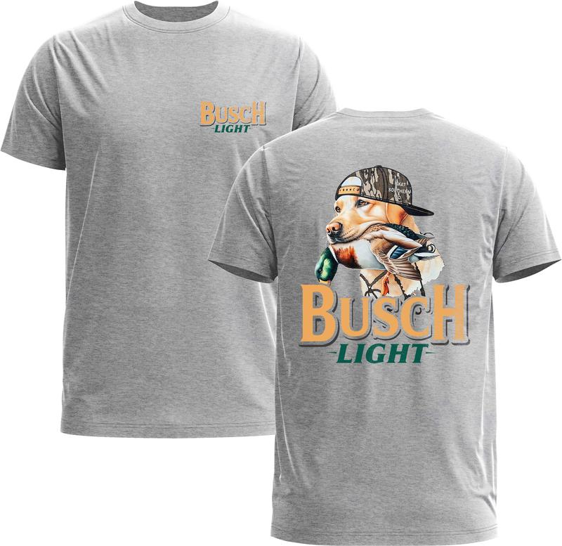 Busch Light Golden Dog Tee, Perfect for Outdoorsmen and Waterfowl Hunter, Gildan 5000 Graphic Unisex Tee, Available In All Size Classic Menswear