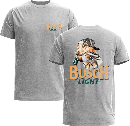 Busch Light Golden Dog Tee, Perfect for Outdoorsmen and Waterfowl Hunter, Gildan 5000 Graphic Unisex Tee, Available In All Size Classic Menswear