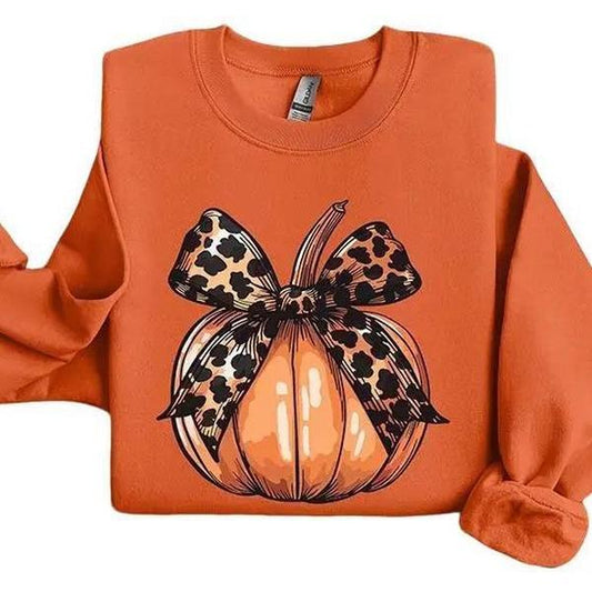 Leopard Pumpkin Sweatshirt, Leopard Print Pumpkin Sweatshirt, Halloween Sweater, Halloween Pumpkin Sweatshirt, Cute Fall Sweatshirt, Thanksgiving