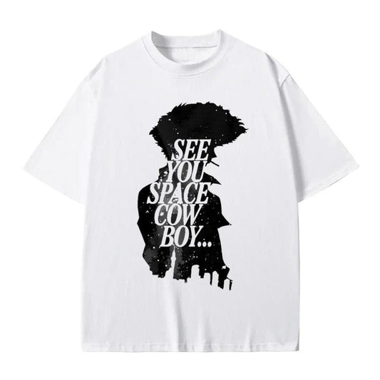 COWBOY BEBOP Shirt, Retro Anime Tshirts, Vintage Streetwear Spike Spiegel Shirt Cotton Menswear