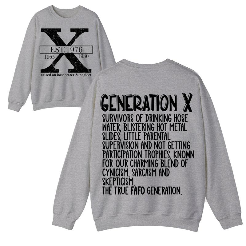 Custom Year Generation X Memories 2 Side T-shirt, Gen X 1965-1980 Shirt V8