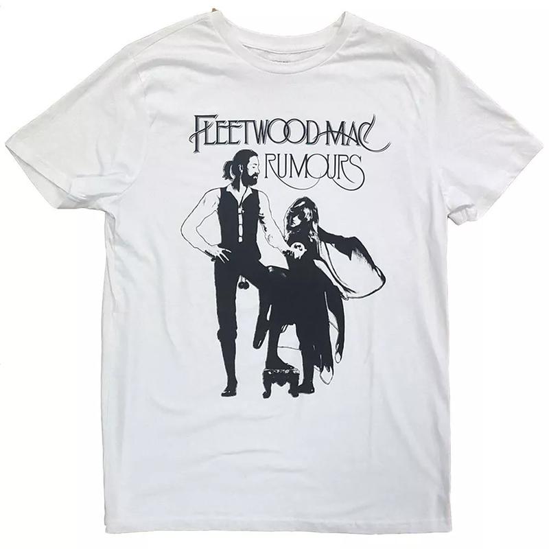 Fleetwood Mac T Shirt Rumours Album Officially Licensed Black Mens Rock Band Tee Cotton Menswear