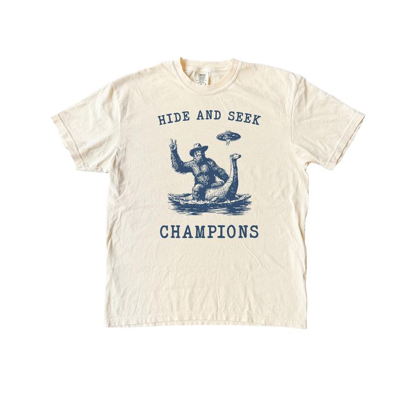 Hide and Seek Champions Graphic Tee, Meme Comfort Colors Shirt