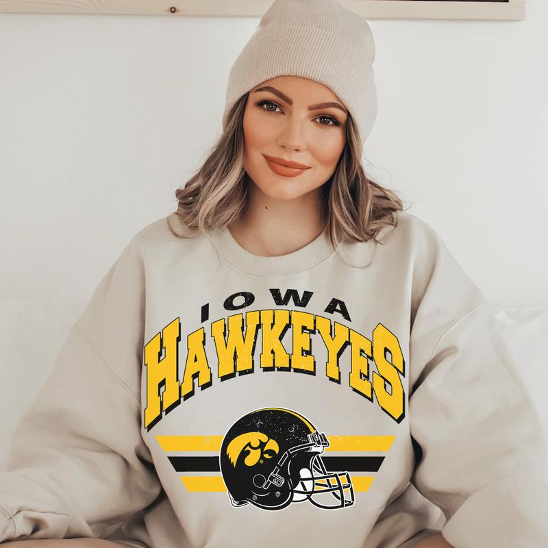 Vintage The University of Iowa Football Sweatshirt, Trendy Iowa Hawkeyes Football Fan Gifts, NCAA Iowa Hawkeyes Football Game Day, Iowa Hawkeyes Footb