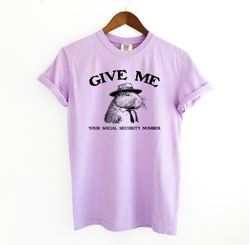 Give Me Your Social Capybara TShirt, Funny Comfort Colors Shirt