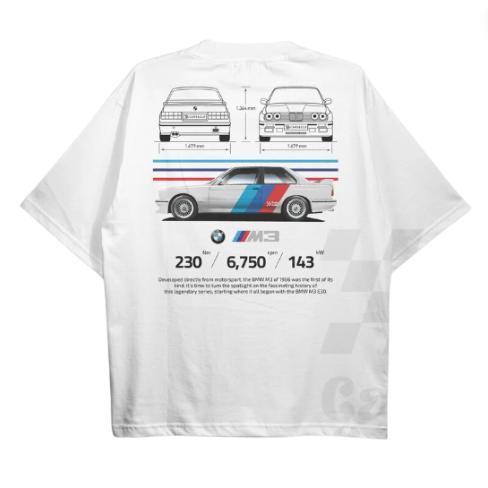 Drive in Style Car-Themed T-Shirts, E30 M3 BluePrint T-Shirt, E30 M3 BluePrint Technical Specs T-Shirt, Racing Shirt, Sport Car Shirt Menswear Top