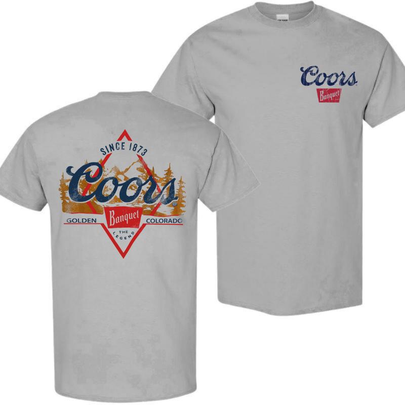 Vintage Coors Golden Banquet 2-Sides T-Shirt, Beer Shirt, High-Quality Printing, All Seasons, Casual Fitted, For Men And Women