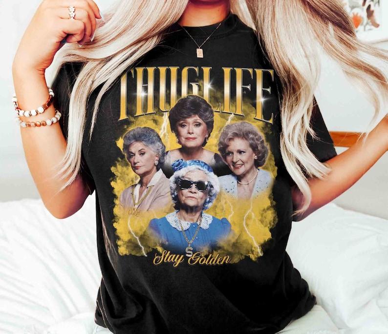 Stay Golden Girls Shirt, The Golden Girls Fan Shirt, Mother's Day Gift, Gift For Mom Casual Comfort Cotton Fabric Cotton Fabric Sleeve Tee