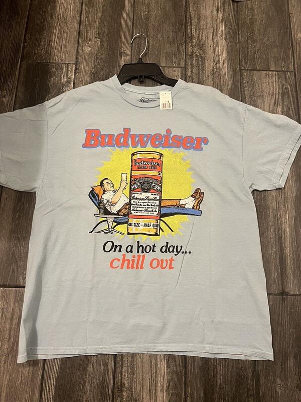 Budweiser Logo Mens Xl T-shirt Sweatshirt - Choose Your Hue - Styles For Every Occasion - Fashion For All - Multiple Sizes Available - Shared Styles