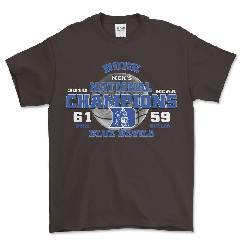 2010 Duke NCAA National Champions T-Shirt, graphic vintage sports tees for men