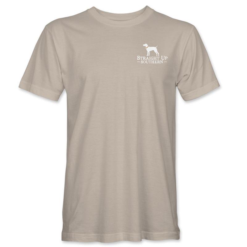 Black Lab Armed and Ready - Field-Ready Retrieving Black Lab Tee - Sand Classic Cotton