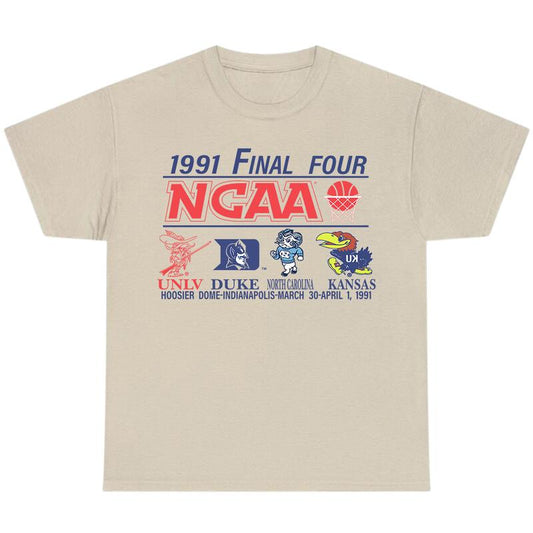 Duke Univ Unc Kansas 1991 Final Four NCAA T-Shirt, Full Color T-Shirt, Unisex T-Shirt, For Men, For Women billabongshirts