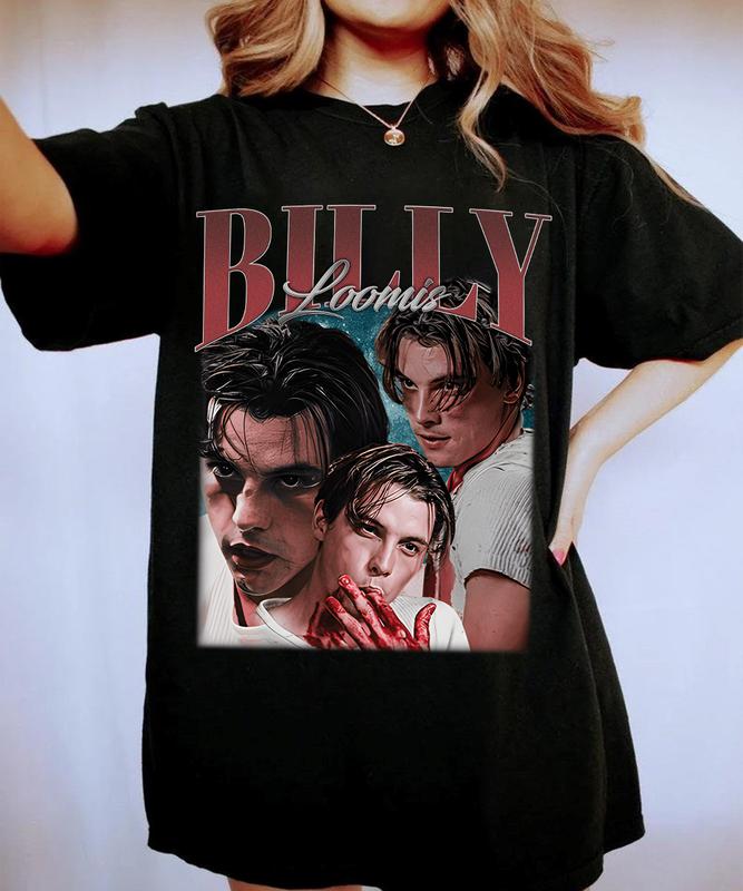 Retro Scrream Billy L00mis Shirt, Let's Watch Scarry Film Shirt, Scarry H0rr0r Tee T-Shirt Unisex Cotton Baggy Comfort