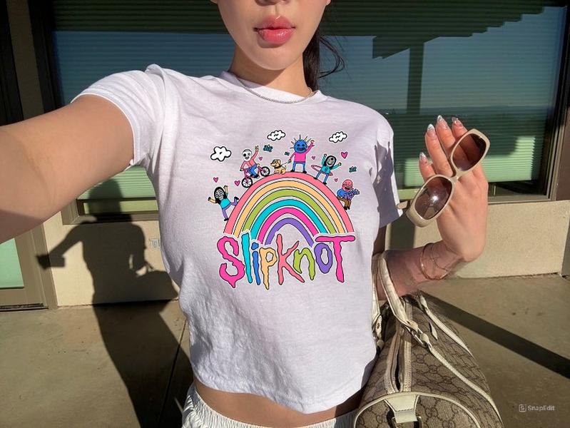 Vintage Rainbow the Slipknot Band Baby Tee Slipknot Cute