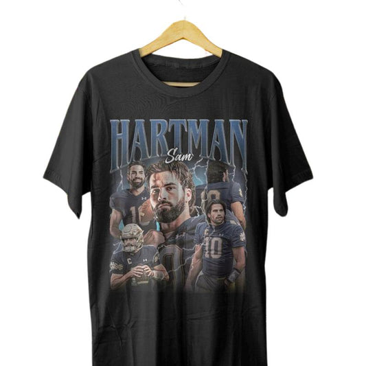 Sam Hartman Shirt American Football Player Graphic Tee Classic Cotton Fabric Jersey Menswear Top