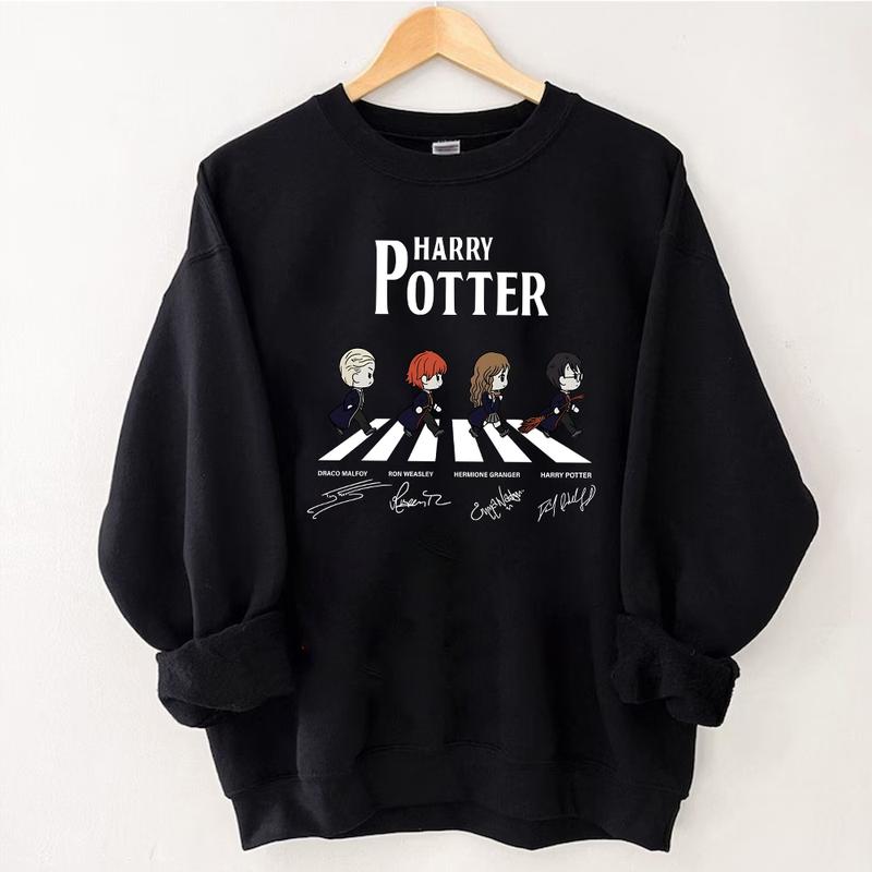 HP Characters Sweatshirt Hoodie Shirt, gift for fan Cotton Menswear Relaxed Fit Sweaters Tee