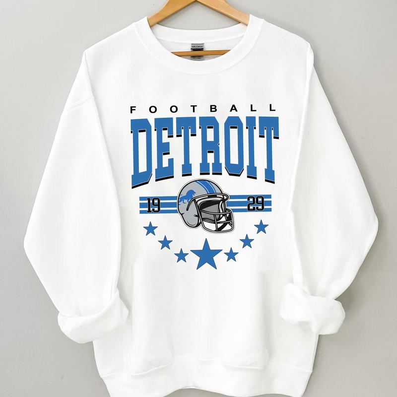 Detroit Football Sweatshirt, Vintage Style Detroit Football shirt, Game Day Pullover, Sunday Football
