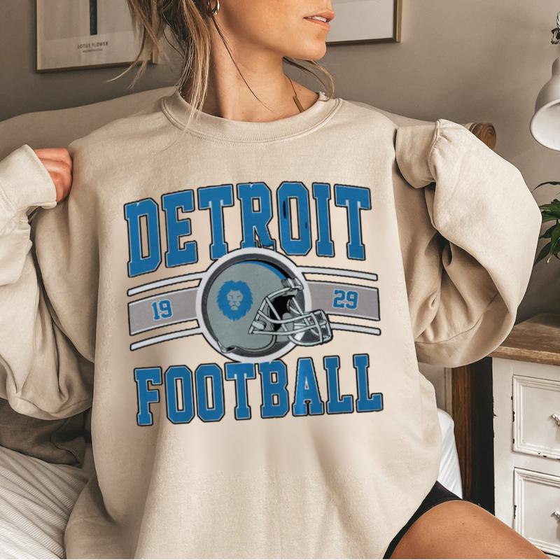 Detroit Football Vintage Style Sweatshirt, Detroit Football Tee, Detroit Football Shirt, Detroit Sweater, Sunday Football F90