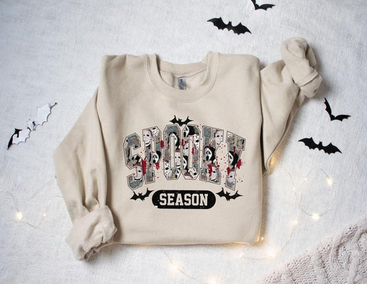 Spooky Season Shirt - Sweatshirt - Hoodie, Horor Halloween Sweatshirt, Ghost Shirt, Halloween Gift, Fall Crewneck Sweater, Halloween Party Shirt, Full
