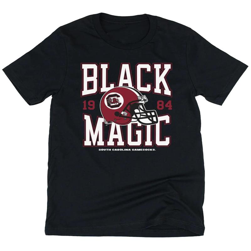 Vintage Gamecocks Football Black Magic 1984 Tee Classic Cotton Menswear Top Embroidered Hoodie