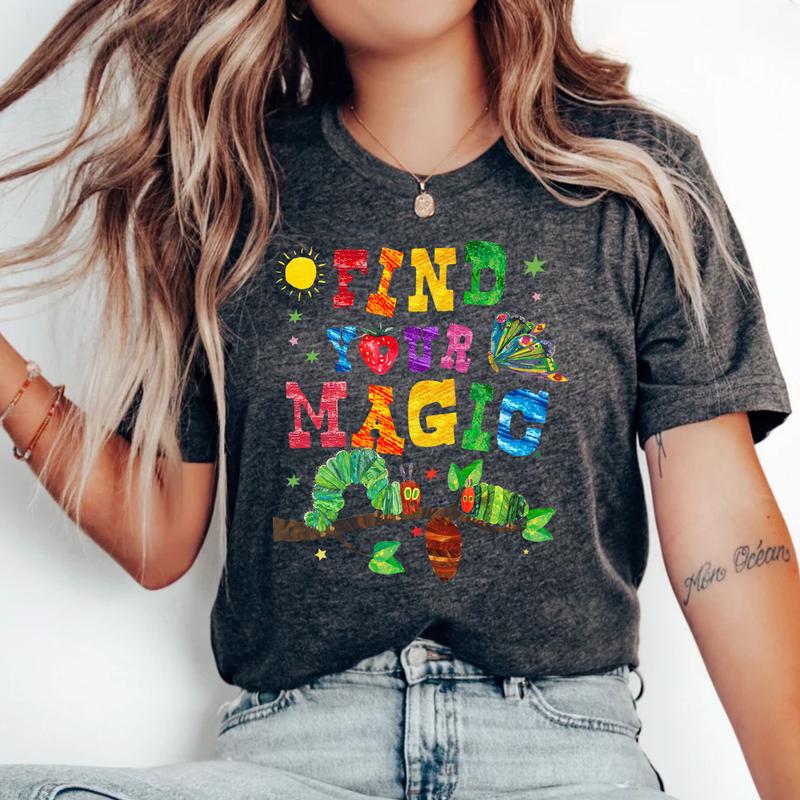 Magic in You Very Hungry Caterpillar Shirt, Elephant Piggie Pigeon Shirt, Book Characters, Teacher Gift, Librarian Teacher, Book Lover Gift, Bookish S