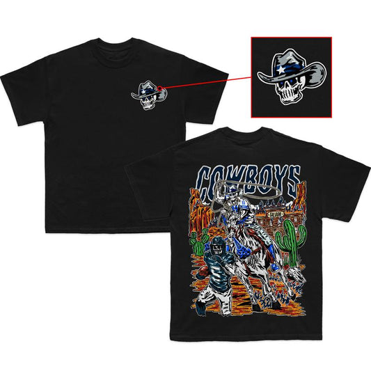 Dallas Football Limited Edition Graphic Cow boys T-Shirt, Heavy Cotton, Men's & Women's Top, American Football Merch, Deadman's Football, Menswear & W