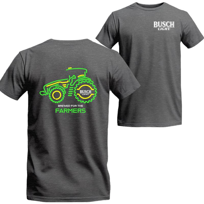 Busch Light Farmers Tractor 2-sides T-shirt, Busch Light Short Sleeve Tee, Unisex Shirt