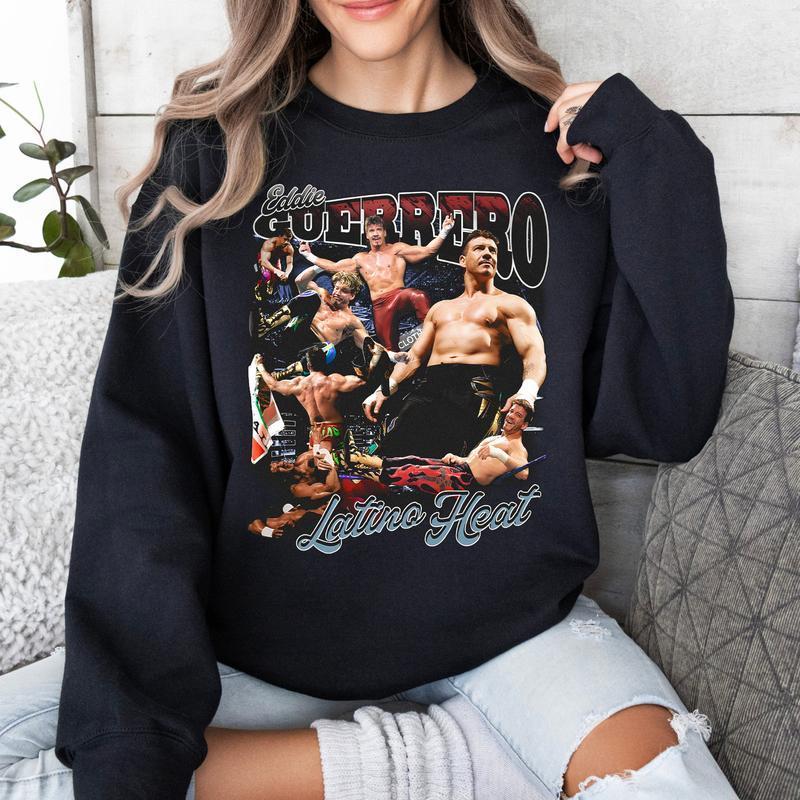 Vintage Eddie Guerrero graphic tee, Eddie Guerrero Vintage 90s graphic unisex sweatshirt, WWE graphic tee Hoodie Streetwear