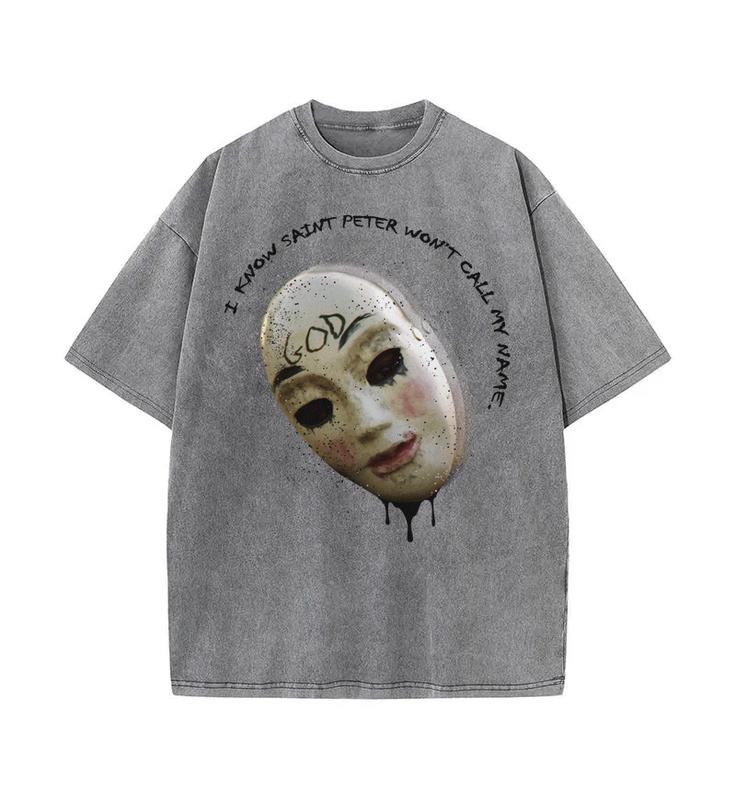 The Purge Mask I Know Saint Peter Won't Call My Name Unisex Graphic T-Shirt Crewneck Cotton