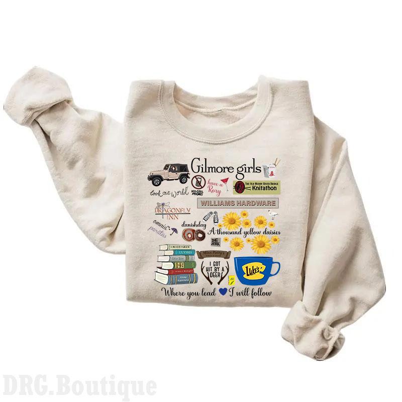Gilmore Girls Collection Sweatshirt, Star Hollow Gilmore Girls Fall Merch Women's Shirt, Halloween Gift Sweatshirt Cotton Fit