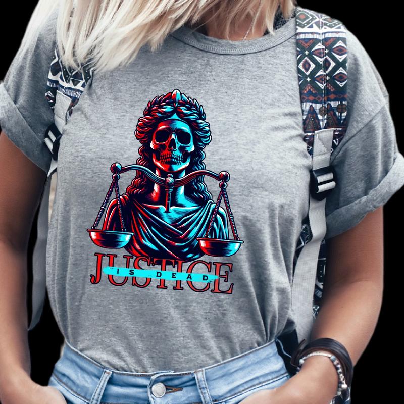 Justice T-Shirt Everyday Comfortable Cotton Breathable Top Soft Womenswear Casual t shirt