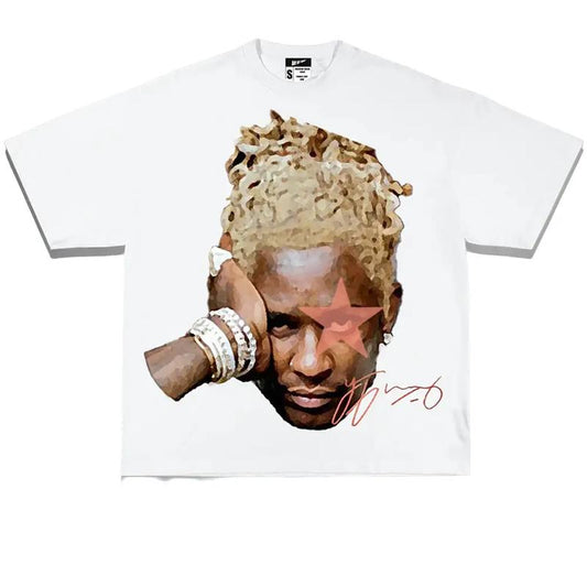 Thugga Shirt Rap Tee Concert Hip Hop Shirt, Gift For Fans Graphic Tee Cotton Menswear Top Unisex T-Shirt Hoodie Oversized