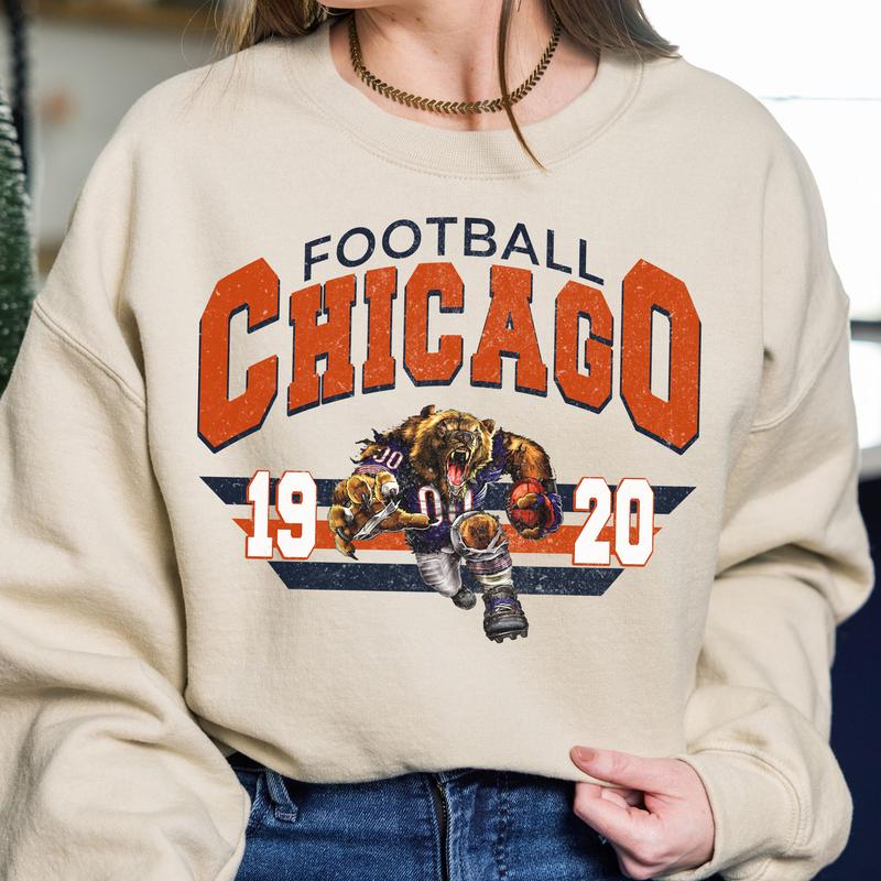 Unisex Chicago Vintage Football Sweatshirt, Illinois Fighting Illini Football NCAA Sweatshirt, Northwestern Wildcats Football NCAA Sweatshirt, Notre D