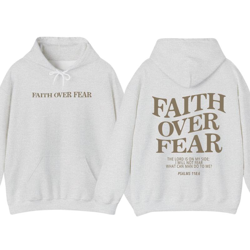 Faith over fear christian hoodie ,Christian Jesus trendy Verse and T-shirt Hoodie