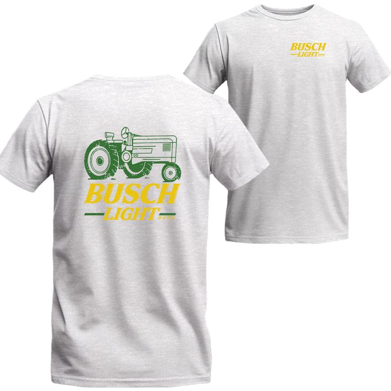 Busch Light Tractor T-shirt 2 Sides, Busch Light Short Sleeve Tee, Unisex Shirt
