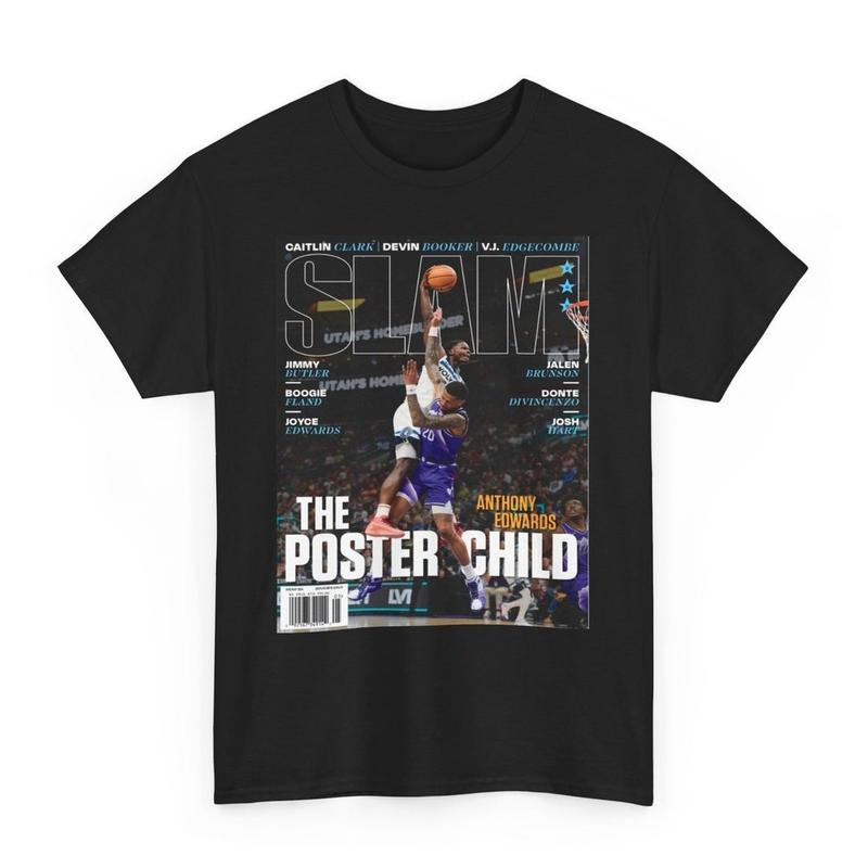 Anthony Edwards Minesota Timberwolves Basketball Slam Cover Unisex Tee Shirt for Fan