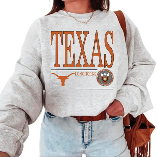 Vintage The University Of Texas Longhorns Sweatshirt Cotton Menswear
