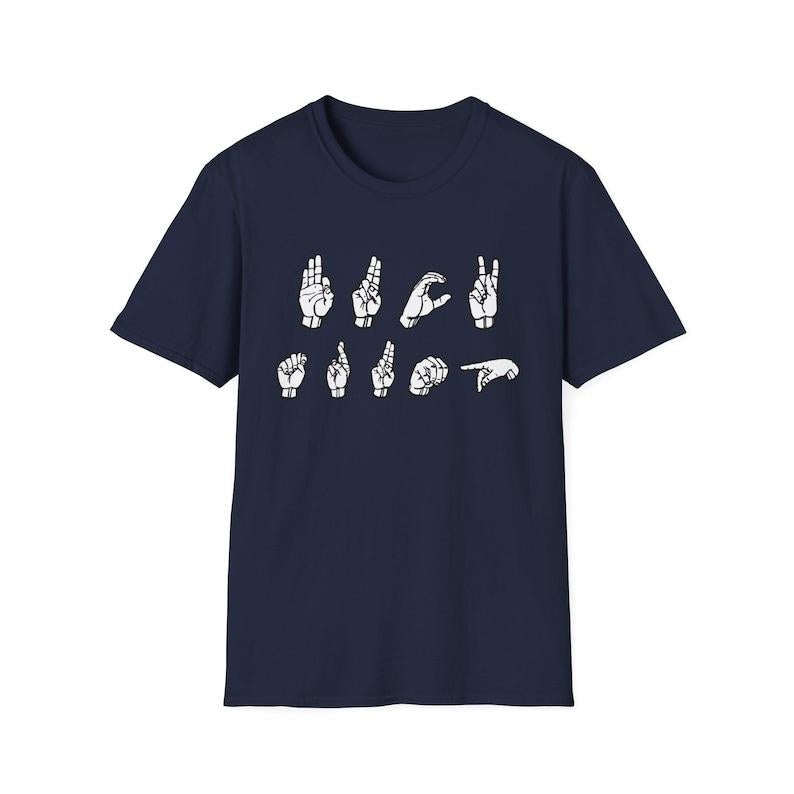 Subtle Anti Trump Tshirt, ASL Sign Language Tee, Vote Democrat Shirt, Anti Trump, Jack Smith, Disgraced President, Election 2024