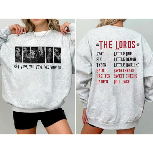 The LORDS Series Book Sweatshirt, I Vow You Vow We Vow Shirt, Shantel Tessier Merch, Dark Romance Shirt, Book Lover Shirt, Bookish Merch, Booktok Shir