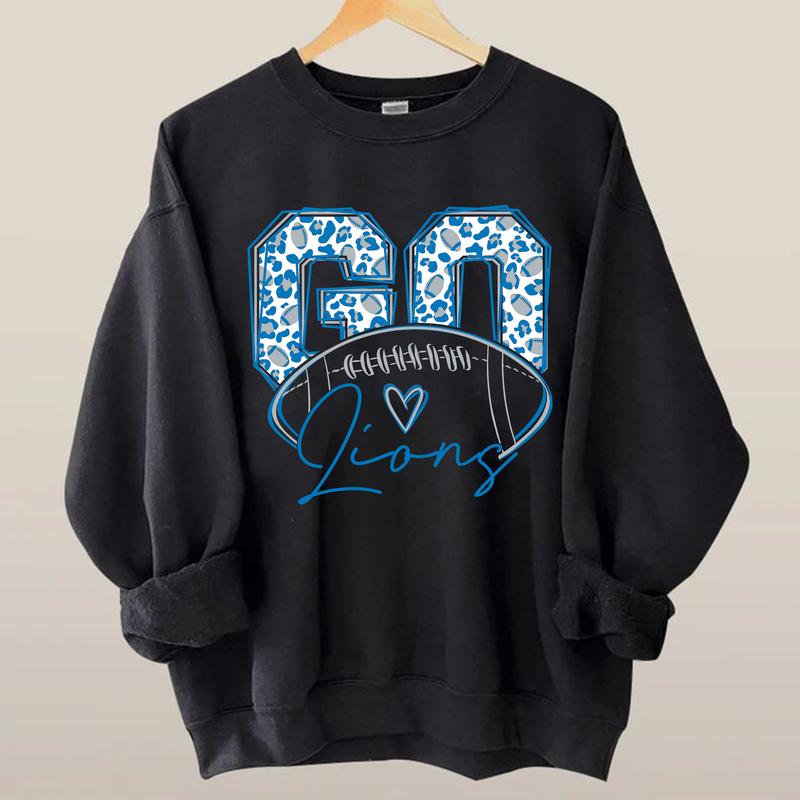 Go Lions Football Sweatshirt, Detroit Football Sweatshirt, Detroit Fan Gifts, Team Shirt