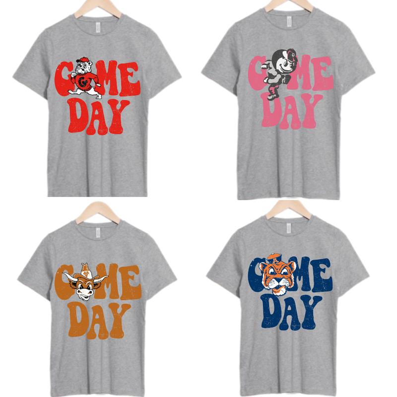 Vintage College Game Day All Teams NCAA Unisex T shirt_Classic_Cotton Vintage College Game Day All Teams NCAA Unisex T-shirt - Classic Cotton Tee Slee