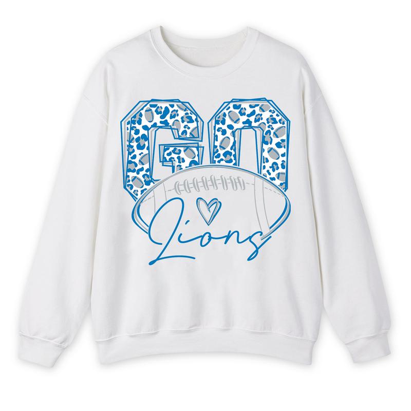 Go Lions Football Sweatshirt, Detroit Football Sweatshirt, Detroit Fan Gifts, Team Shirt