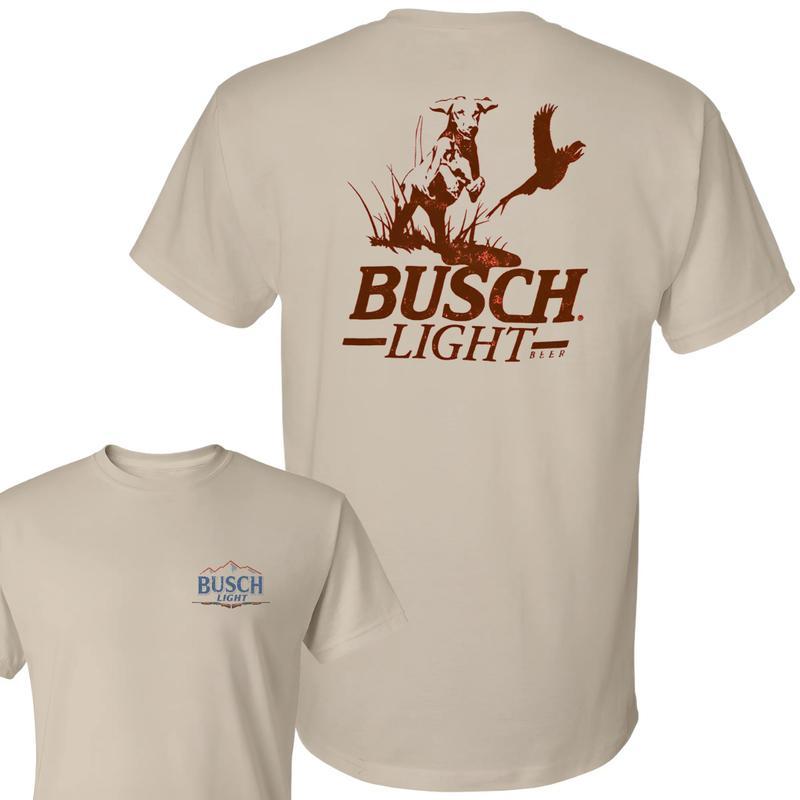 Busch Light -Beer- Busch Light Hunting Dog Tshirt , Casual Graphic Round Neck T-shirt for Summer, Fashion Top for Daily Wear, T shirt For Men And Wome