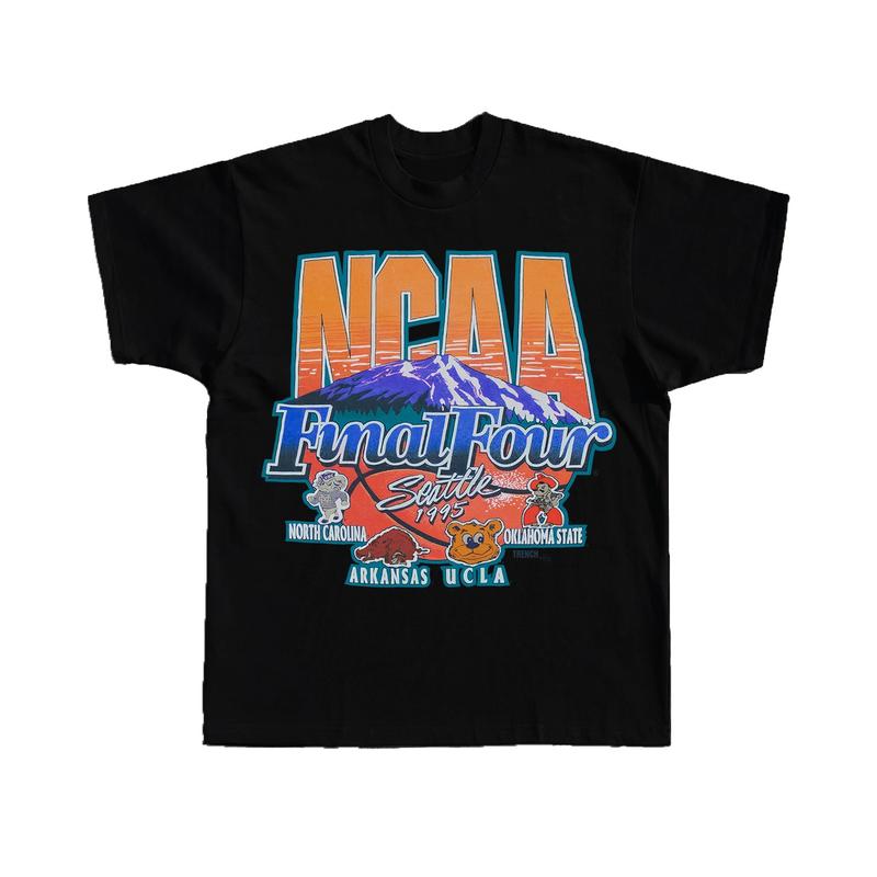 1995 NCAA Final Four Vintage 1995 NCAA T-Shirt Cotton Short-sleeve Retro Streetwear Tshirt Menswear Top
