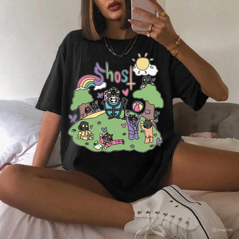 Ghost Band Shirt Rainbow Ghost Unisex T-shirt Album Cotton Apparel