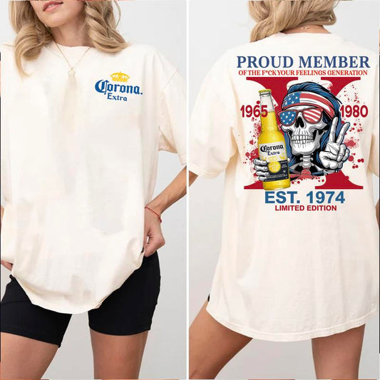 Gen X Proud Member Shirt Customize, Raised On Hose Water Neglect Vintage Inspired, Funny T-Shirt