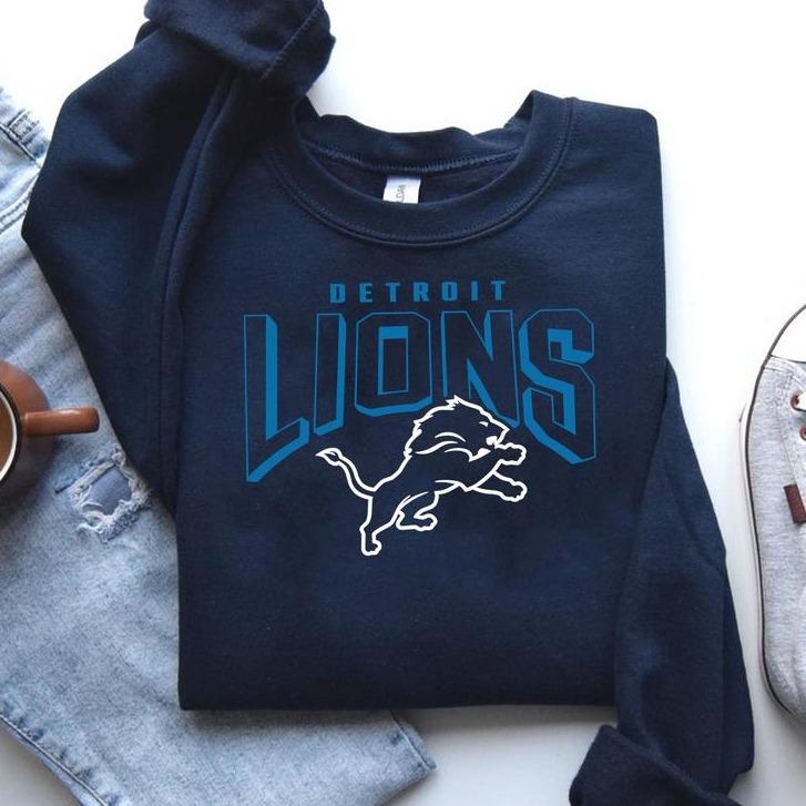 Detroit Vintage Sweatshirt -90s Vintage Detroit 1929 Football Sweatshirt, Lion T-Shirt, Detroit Sweatshirt, Lion Football Game Day Tshirt Football Fan