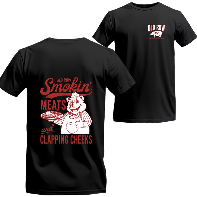 Old Row The Smokin Meats Graphic T-shirt, clothes seasons, Graphic Short Sleeve Tee, Unisex Shirt, Menswear Top, beer shirt, drinking shirt
