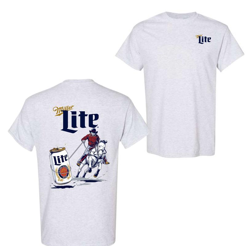 Miller Lite Rodeo 2 Sided T-Shirt, Miller Lite Unisex Shirt For Men, For Women